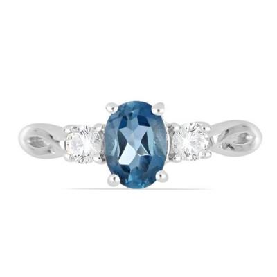 BUY STERLING SILVER NATURAL  IOLITE GEMSTONE CLASSIC RING